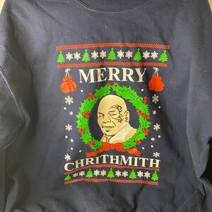 Ugly Christmas Sweater Navy Crewneck